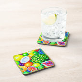 パイナップルとトロピカルフルーツ。買今 コースター (右側)