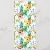 パイナップルとハイビスカスの目的地のウェディングメニュー メニュー (裏面)