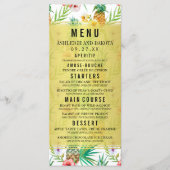 パイナップルとハイビスカスの目的地のウェディングメニュー メニュー (正面)