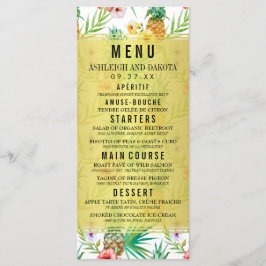 パイナップルとハイビスカスの目的地のウェディングメニュー メニュー