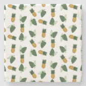 パイナップルとパーム葉の ストーンコースター (正面)