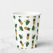 パイナップルとパーム葉の 紙コップ (裏面)