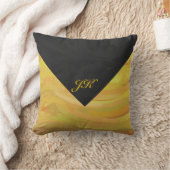 パイナップルとブラックモノグラム クッション (ブランケット)