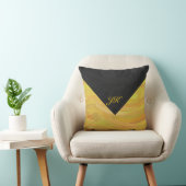 パイナップルとブラックモノグラム クッション (椅子)