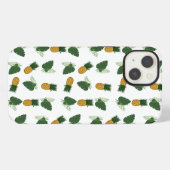 パイナップルとヤシの葉 iPhoneケース (裏面横)