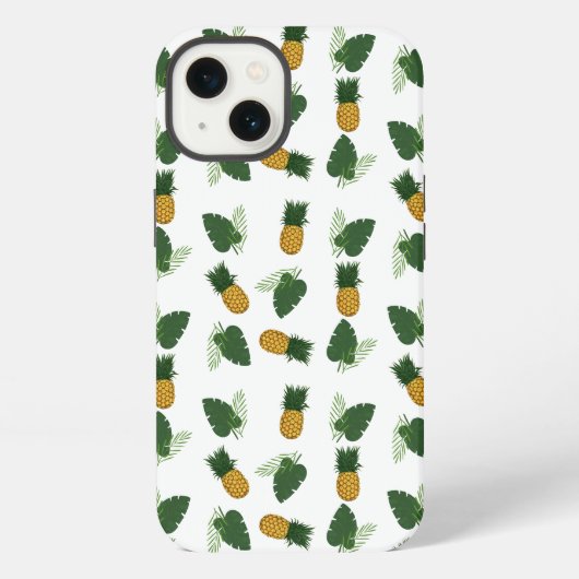 パイナップルとヤシの葉 iPhoneケース (裏面)