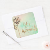 パイナップルと人魚になりよう スクエアシール (封筒)