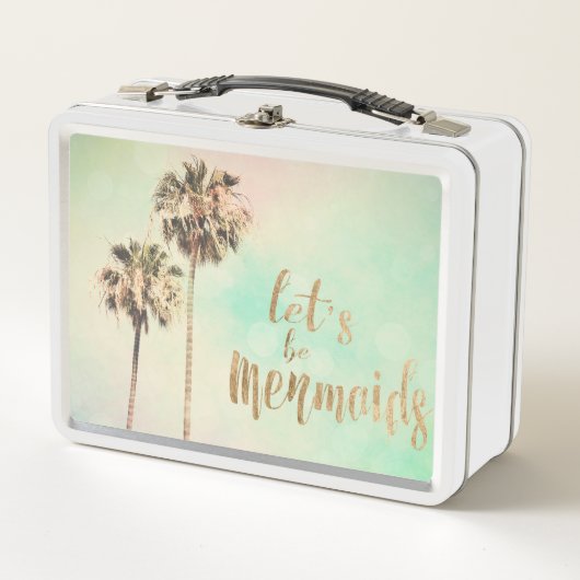 パイナップルと人魚になりよう メタルランチボックス (正面)
