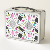 パイナップルと幾何学模様 メタルランチボックス (裏面)