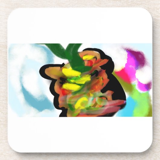 パイナップルと波 コースター (正面)