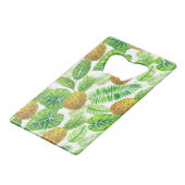 パイナップルと熱帯葉の クレジットカード栓抜き (正面アングル)