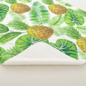 パイナップルと熱帯葉の シェルパブランケット (3/4)