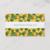 パイナップルと熱帯葉金ゴールド 名刺 (裏面)