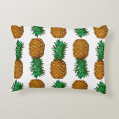 パイナップルと葉。トロピ付きシームレスパターン アクセントクッション (裏面)