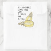 パイナップルになる背の高い衣服は王冠と甘い スクエアシール (バッグ)
