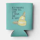 パイナップルになる背の高い衣服は王冠と甘い 缶クーラー (正面)