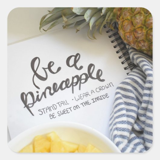 パイナップルになる スクエアシール (正面)