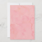 パイナップルのようなピンクの熱帯ルアウ（ハワイ式宴会）フローラパーティー 招待状 (裏面)