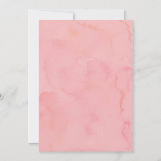 パイナップルのようなピンクの熱帯ルアウ（ハワイ式宴会）フローラパーティー 招待状 (裏面)