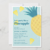 パイナップルのようにパーティしよう!ベイビーシャワー 招待状 (正面)