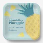 パイナップルのようにパーティしよう ペーパープレート (正面)