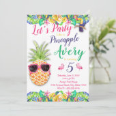 パイナップルのようにパーティしよう！誕生日パーティ 招待状 (スタンド正面)