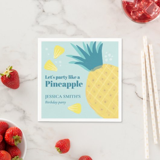 パイナップルのようにパーティーしよう スタンダードカクテルナプキン (インサイチュ)