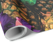 パイナップルのアクセントを持つデジタルラッピング紙 ラッピングペーパー (ロールコーナー)