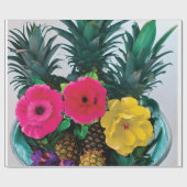 パイナップルのアクセントを持つデジタルラッピング紙 ラッピングペーパー (フラット)