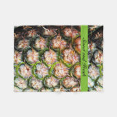 パイナップルのエキゾチックなジューシーで自然 フリースブランケット (正面(横))