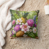 パイナップルのエキゾチックな魅力 クッション (ブランケット)