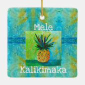 パイナップルのクリスマス装飾 セラミックオーナメント (裏面)