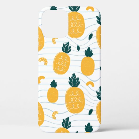 パイナップルのシームレスなパターン Case-Mate iPhoneケース (裏面)