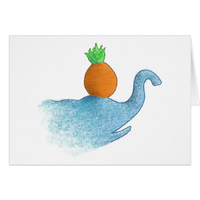 パイナップルのバランスをとっている盲目象… (正面横)