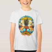 パイナップルのブロスを持つ砂地のつま先 トライブレンドＴシャツ (正面)