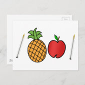 パイナップルのペン ポストカード (正面/裏面)