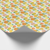 パイナップルのラインアップ ラッピングペーパー (角)