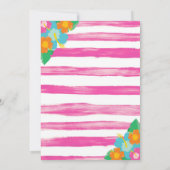 パイナップルのルアウのようなトロピカルパーティー 招待状 (裏面)