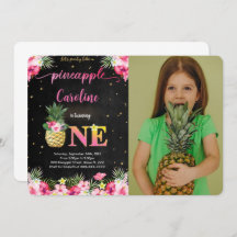パイナップルの写真招待状