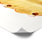 パイナップルの半分のフルーツ水の色絵画で切る ポスター (角)