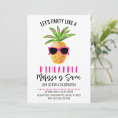 パイナップルの女の子の誕生日パーティーみたいなパーティーにしよう 招待状 (スタンド正面)