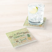 パイナップルの引用文感動的だ ガラスコースター (アングル)