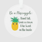 パイナップルの感動的引用文だ オーナメント (裏面)