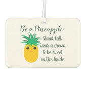 パイナップルの感動的引用文だ カーエアーフレッシュナー (裏面)