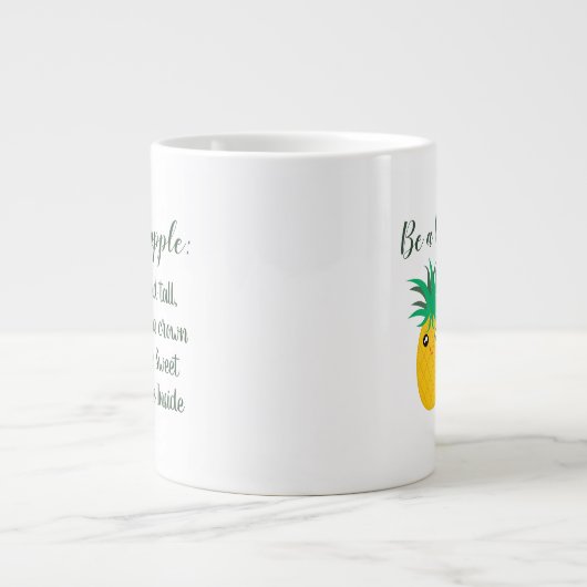 パイナップルの感動的引用文だ ジャンボコーヒーマグカップ (正面)
