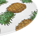 パイナップルの明るさ：夏の熱帯イラストレーション カッティングボード (角)