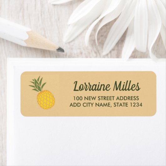 パイナップルの果実を茶色に ラベル (インサイチュ)
