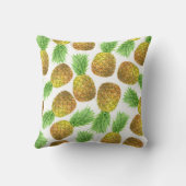 パイナップルの水彩模様 クッション (裏面)
