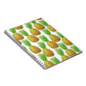 パイナップルの水彩模様 ノートブック (右側)