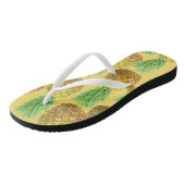 パイナップルの水彩模様 ビーチサンダル (アングル)